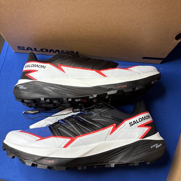 Salomon Thundercross Trail Running Sneaker Black White Men’s Size 9.5 US